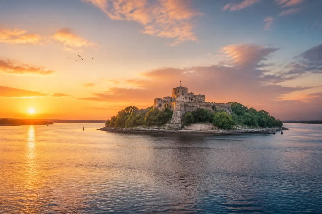 Estuaire de la gironde au coucher du soleil