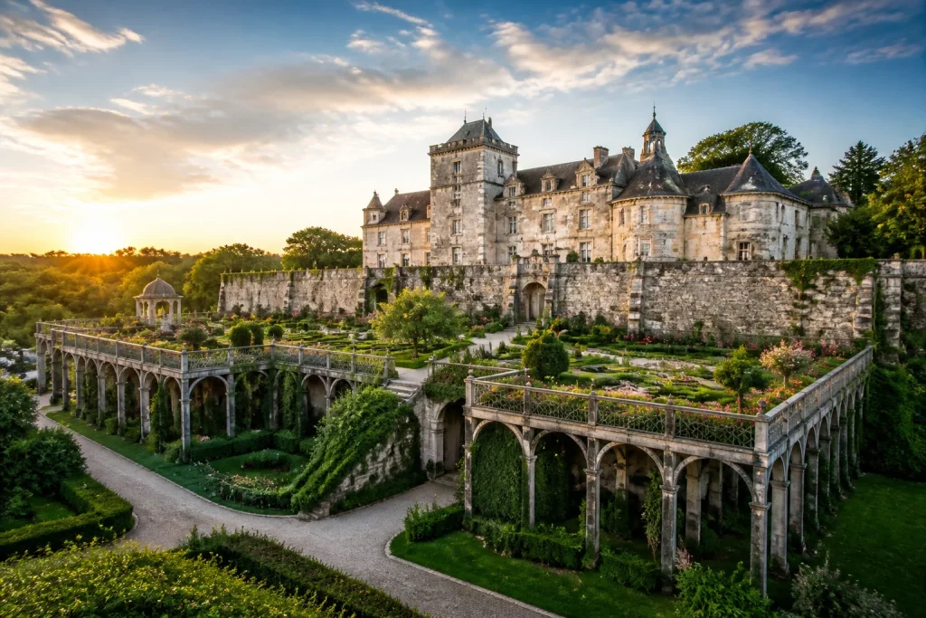 Chateau de roche courbon jardins enchanteurs