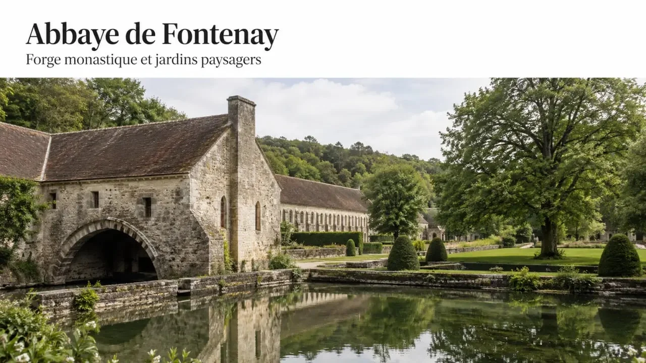 Abbaye de Fontenay Bourgogne : forge historique et jardins paysagers de l’abbaye